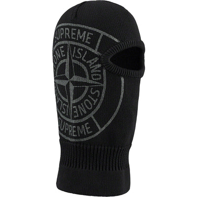 Supreme x Stone Island Passe-montagne 'Glow In The Dark' Tricoté - Noir