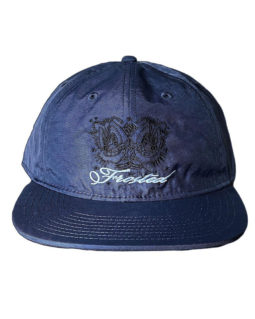 Frosted Skateboards 'Evil Twins' 6-Panel Clip Buckle Cap - Navy
