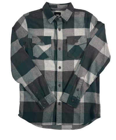 Vans 'Box' Flannel Shirt - Green/Grey (KIDS)