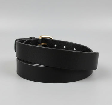 Keldon Women’s Italian Leather Belt with Rose Gold Roller Buckle