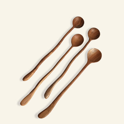 Wooden Cocktail Spoons (Set of 4)
