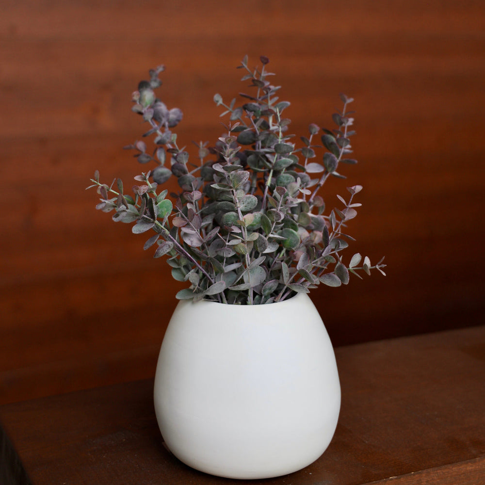 Ensemble de 2 bouquets artificiels Merida, Eucalyptus violet et vert, 12,5 po x 12 po