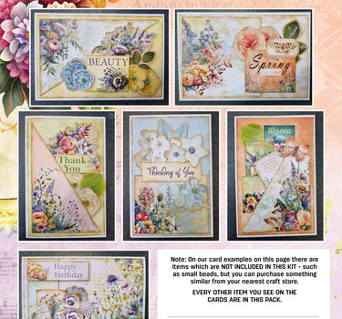 3Quarter Designs Heavenly Wildflowers 6x4 Card Pack