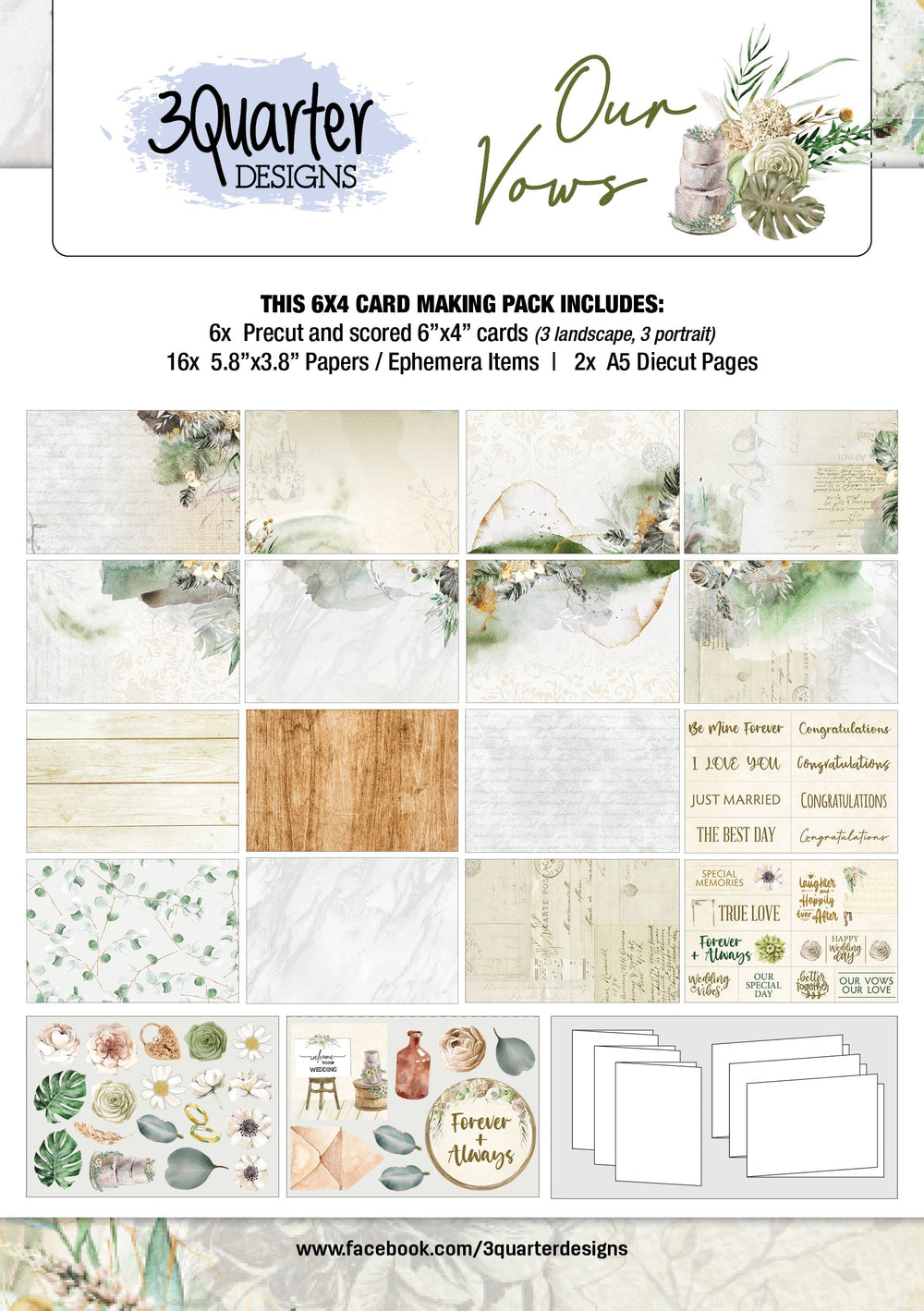 3Quarter Designs - Collection de cartes - Nos Vœux
