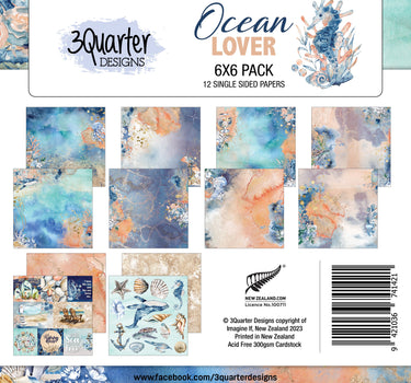 3Quarter Designs - Ocean Lovers - Paper Pad  6 x 6