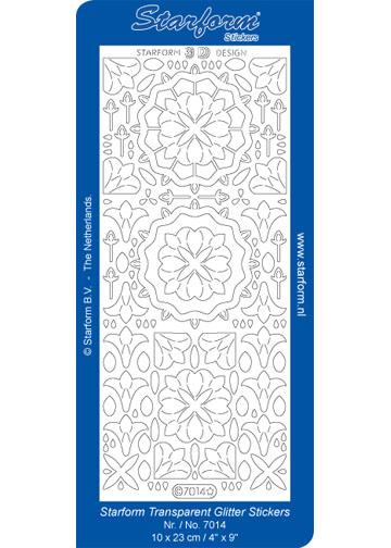 Autocollants décoratifs - Formes de médaillons à paillettes