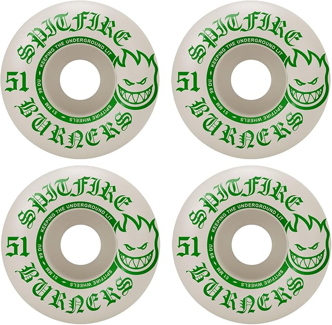 Roues Spitfire 'Burners' 99A 51MM - Blanc