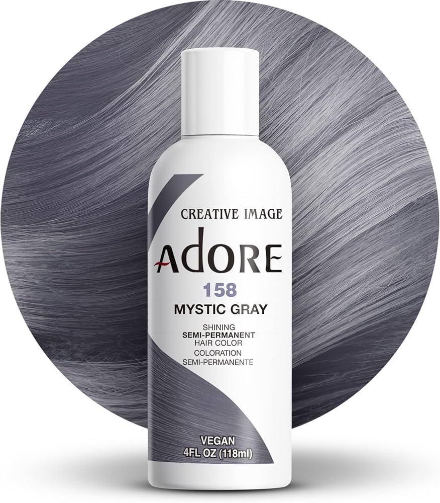 COLORATION CAPILLAIRE SEMI-PERMANENTE ADORE GRIS MYSTIQUE 158 118ML