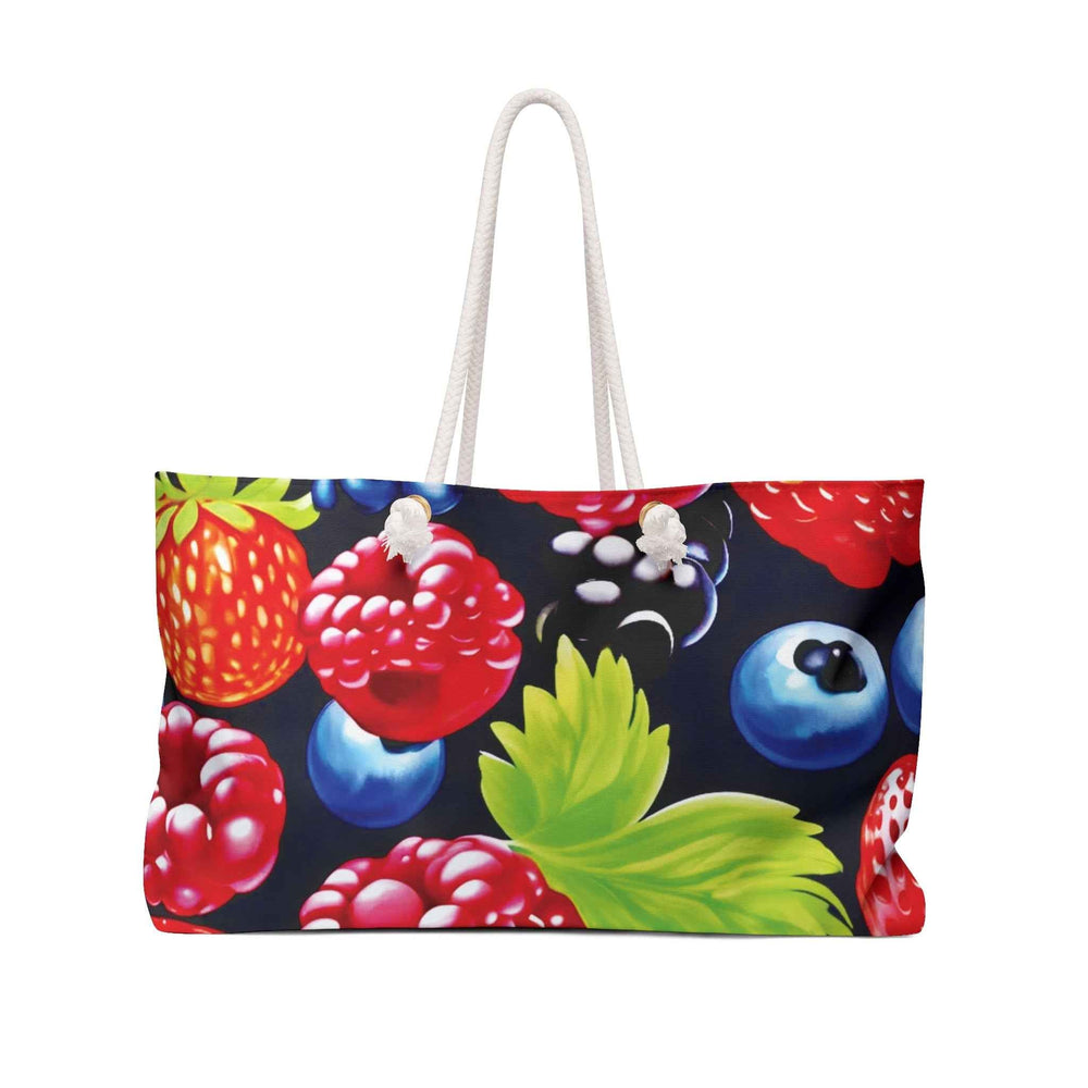 Sac de fin de semaine Baies mélangées | Fraise, framboise, bleuet et mûre, Grand sac fourre-tout
