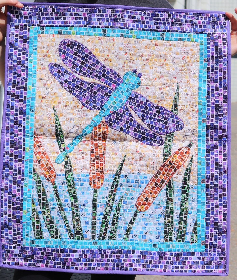 Exemple en magasin - Décoration murale - Mosaïque de libellule
