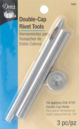 Outils pour rivets à double capuchon Dritz, nickel