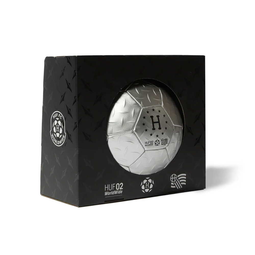 Ballon de soccer 'Diamond Plate' HUF - Argent