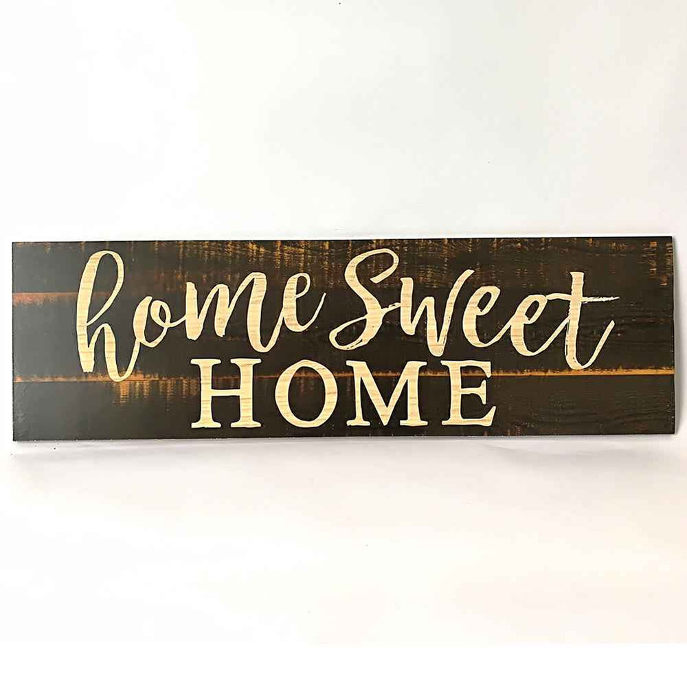 HOME SWEET HOME Ornement Suspendu en Bois