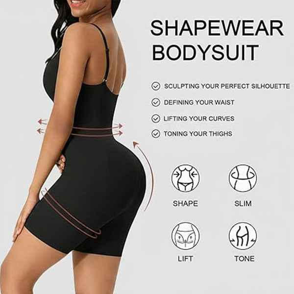 Gainant camisole taille affinée pour le quotidien, conception à entrejambe ouvert, gaine à jambes plates anti-roulement – Bodysuit ultime pour femmes avec contrôle du ventre et rehaussement des fesses