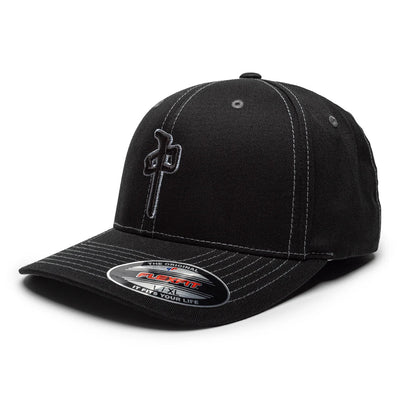 Red Dragon 'OG Puffy Contrast Stitch' Flexfit Cap - Black/Grey