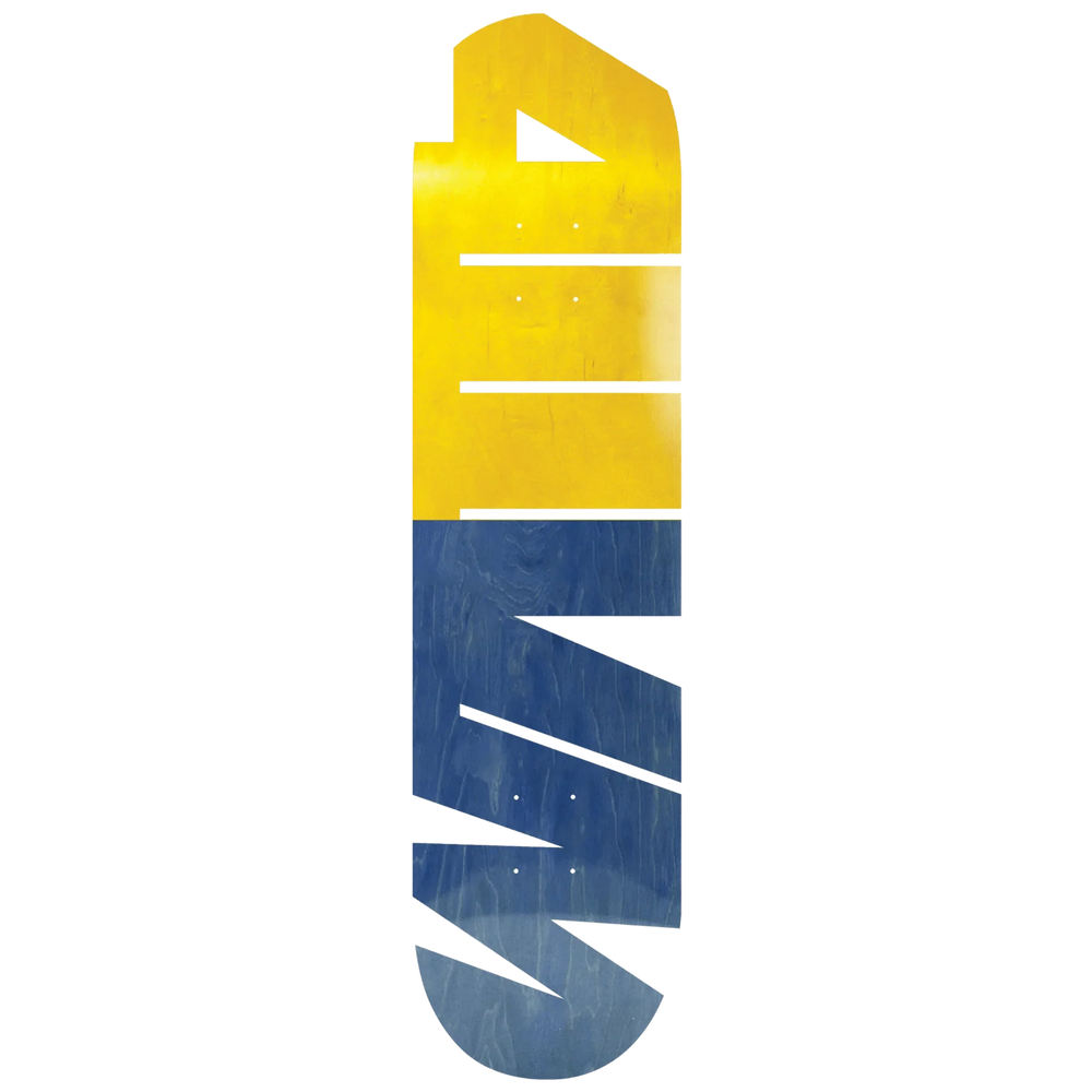 411VM 'Cut-Out' Skateboard Deck - Blue/Yellow