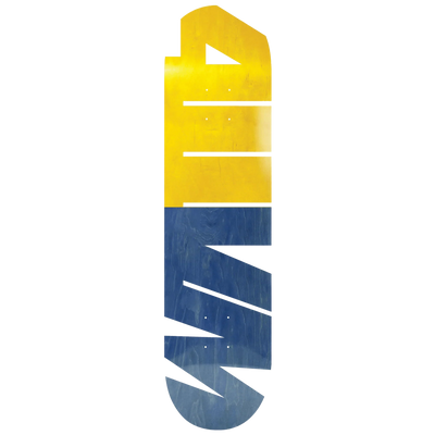 411VM 'Cut-Out' Skateboard Deck - Blue/Yellow