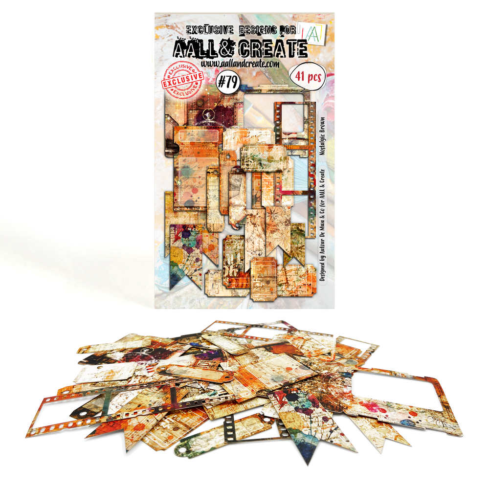 AALL and Create - Éléments de scrapbooking découpés - Nostalgie brune