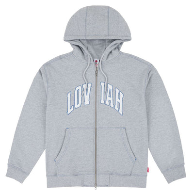Loviah 'Team' Zip-Up Hoodie - Heather Grey