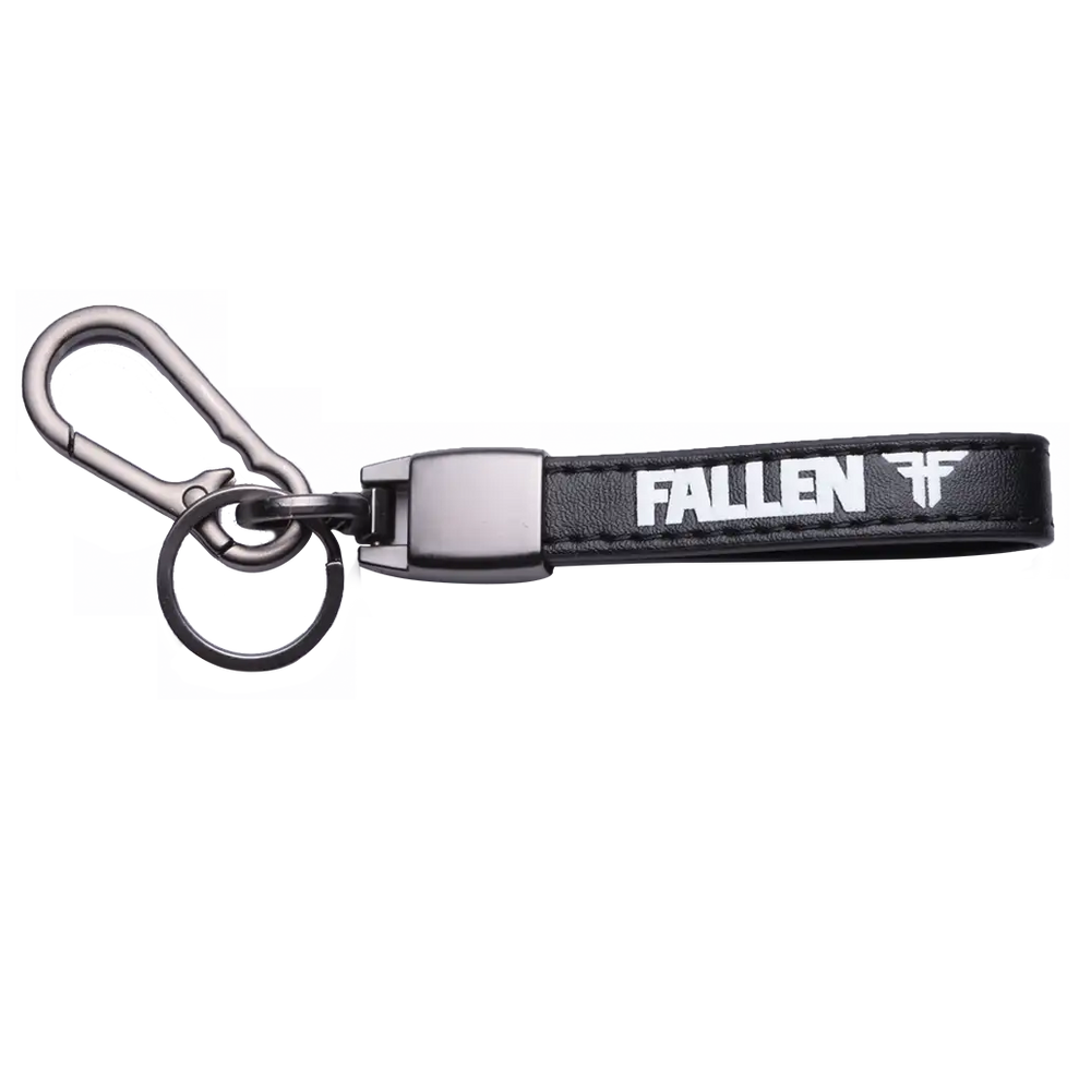 Fallen Carabiner Key Ring - Silver/Black