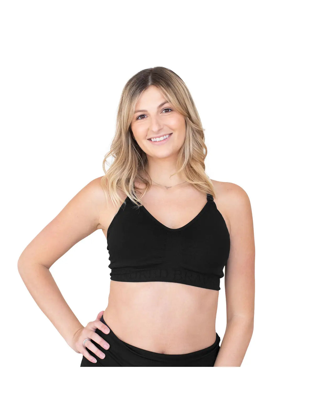 Soutien-gorge de sport Sublime® mains libres pour allaitement et pompage | Noir