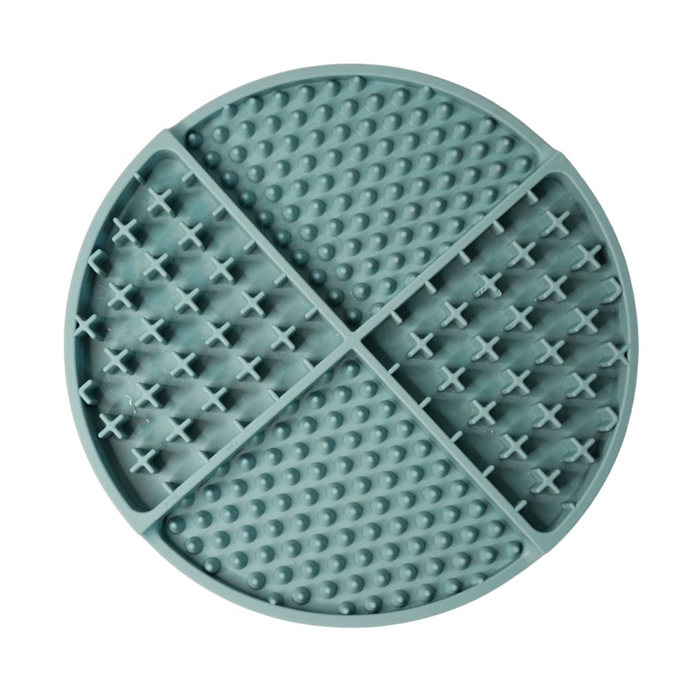 Tapis à lécher en silicone de 20 cm - Bleu