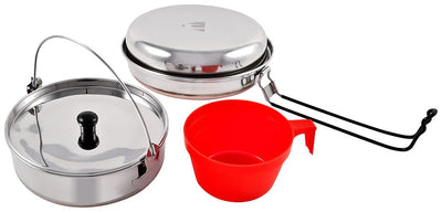 Ensemble de cuisson solo Chinook Ridgeline en acier inoxydable avec fond en cuivre