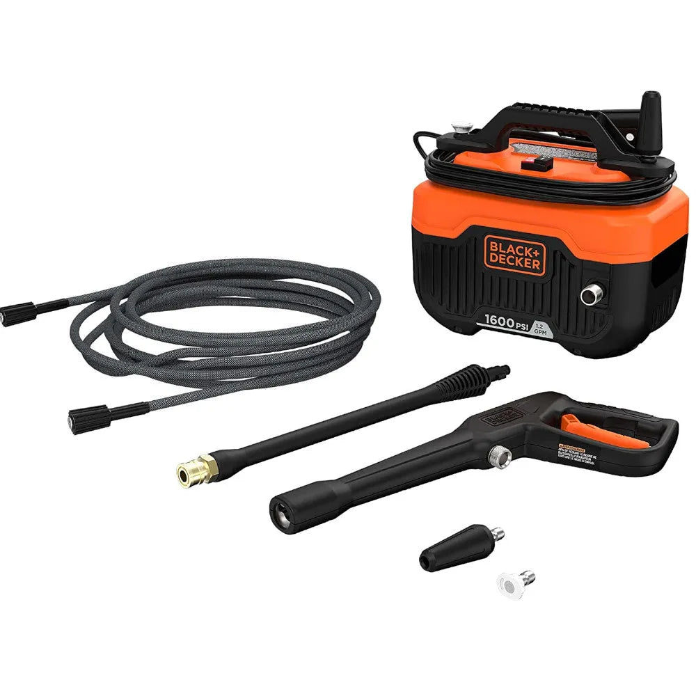 BLACK+DECKER Electric Cold Water Pressure Washer, 1,600 MAX PSI - BEPW1600 — Home Essentials Outlet