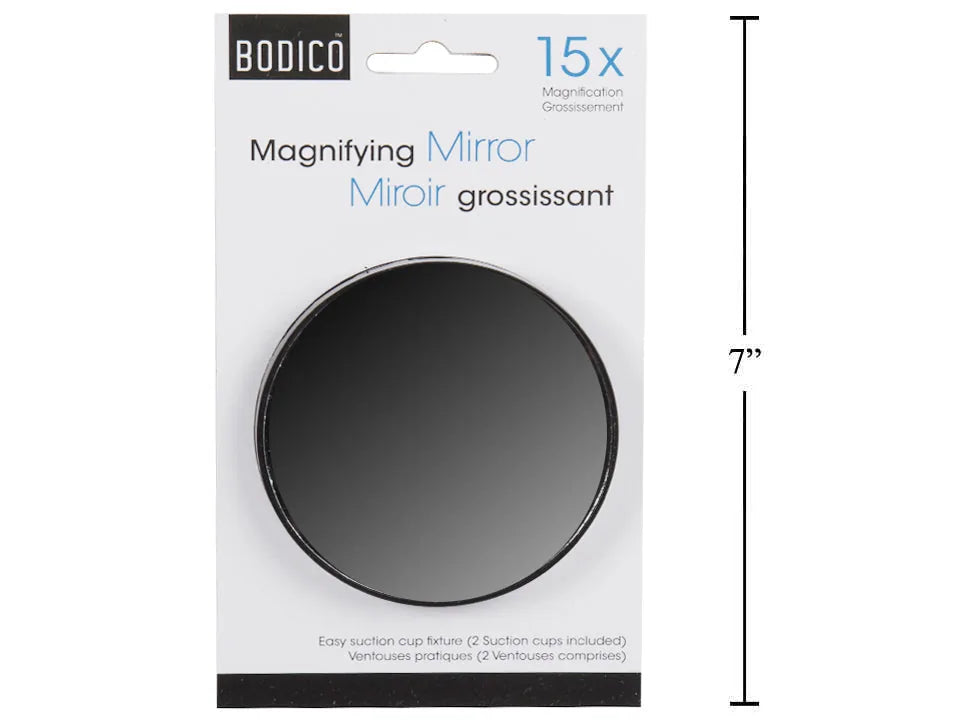 BODICO 15X Magnifying Mirror with Suction - 82448 — Home Essentials Outlet