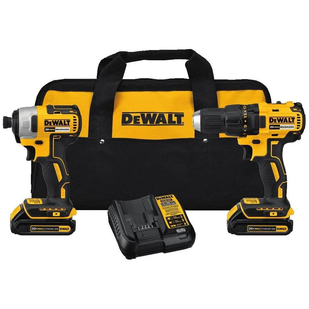 DEWALT 20V MAX* Cordless Drill and Impact Driver, Power Tool Combo Kit - Refurbished with Dewalt Warranty - DCK277C2 — Home Essentials Outlet