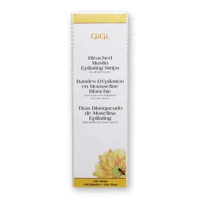 GiGi Bleached Muslin Strips Large 100 pkg — DK BEAUTY