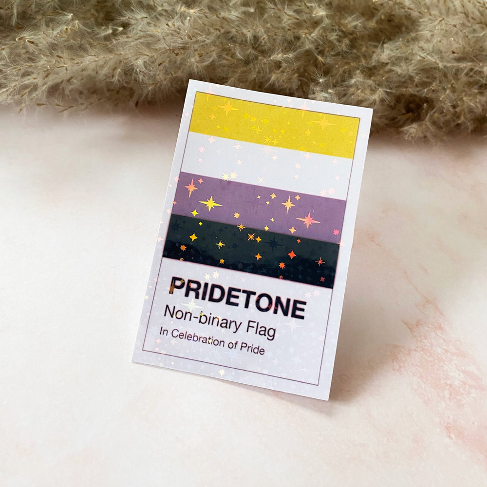 Pridetone Non-Binary Flag | Pride Sticker — Cheeky Peach Designs