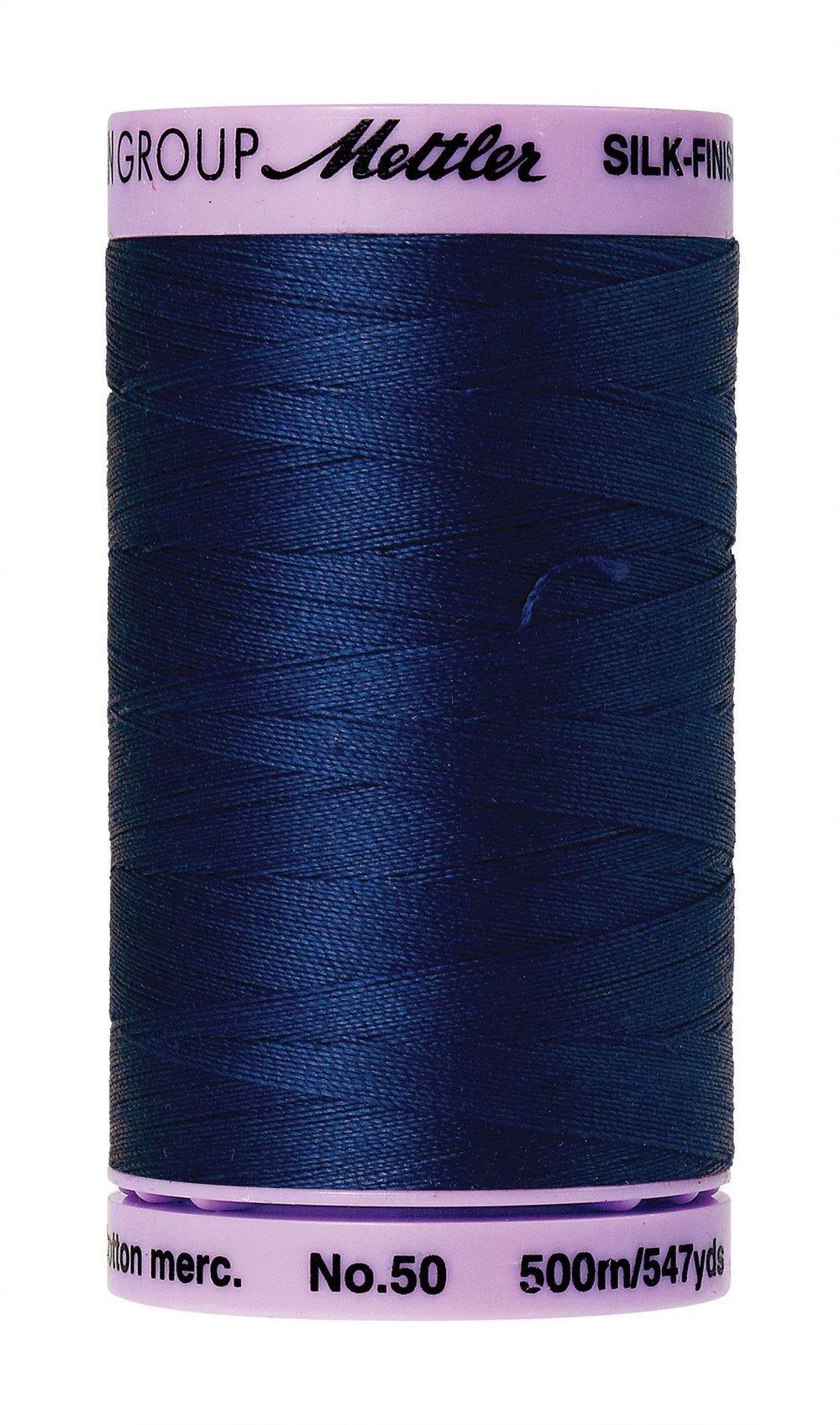Mettler  Silk-Finish 50wt Solid Cotton Thread 547yd/500M Imperial Blue — Cottage Quilting Ltd.