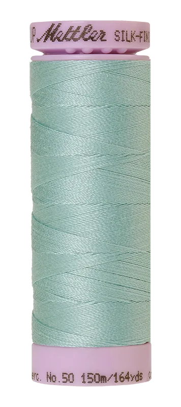 Mettler Silk-finish 50wt Solid Cotton Thread 164yd/150m Island Waters — Cottage Quilting Ltd.