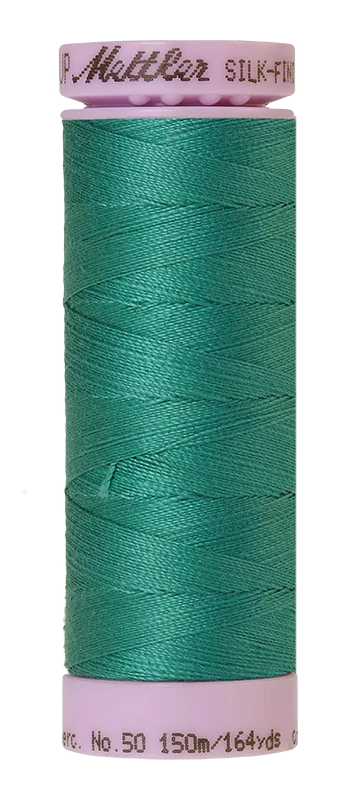 Mettler Silk-finish 50wt Solid Cotton Thread 164yd/150m Green — Cottage Quilting Ltd.