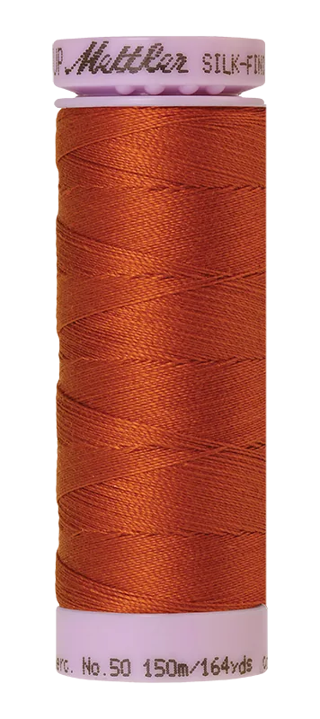 Mettler Silk-finish 50wt Solid Cotton Thread 164yd/150m Copper — Cottage Quilting Ltd.