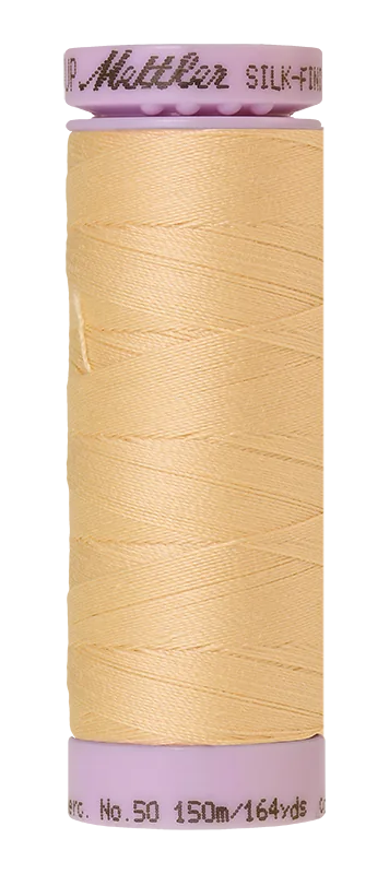 Mettler Silk-finish 50wt Solid Cotton Thread 164yd/150m Cornhusk — Cottage Quilting Ltd.