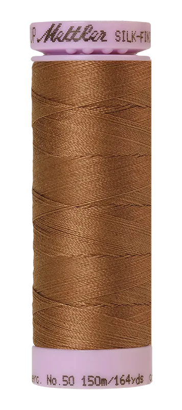 Mettler Silk-finish 50wt Solid Cotton Thread 164yd/150m Hazelnut — Cottage Quilting Ltd.