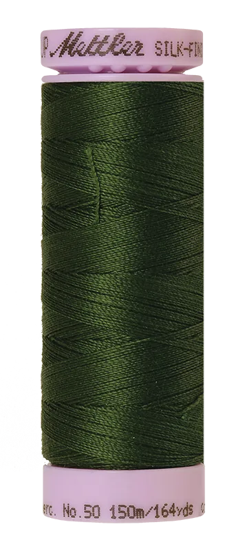 Mettler Silk-finish 50wt Solid Cotton Thread 164yd/150m Cypress — Cottage Quilting Ltd.