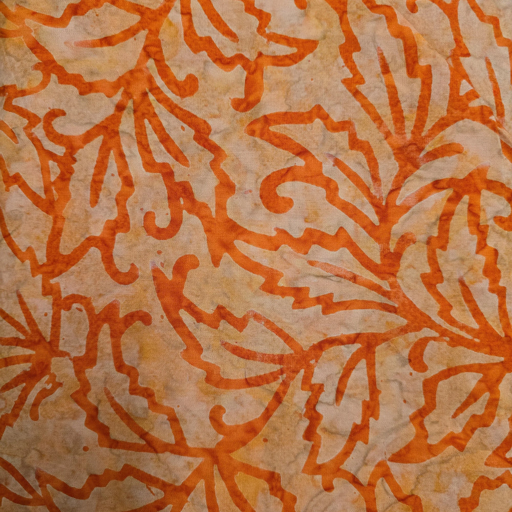 Batiks Bavarian- Orange Leaf - JH23A-L — Cottage Quilting Ltd.