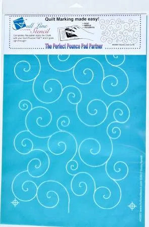 Quilting Stencil - Full Line Stencil Swirls and Curls — Cottage Quilting Ltd.