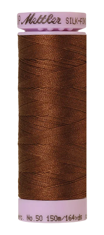 Mettler Silk-finish 50wt Solid Cotton Thread 164yd/150m Redwood — Cottage Quilting Ltd.