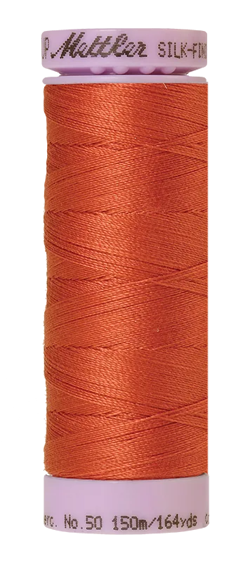 Mettler Silk-finish 50wt Solid Cotton Thread 164yd/150m Reddish Ocher — Cottage Quilting Ltd.