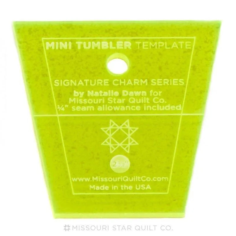 MIssouri Star Mini Tumbler Template for 2.5" Mini Charm Pack — Cottage Quilting Ltd.