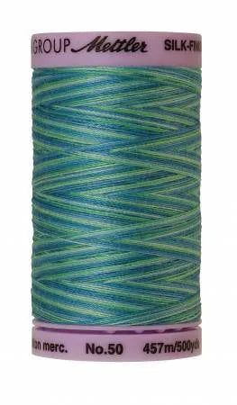 Mettler  Silk-Finish 50wt Variegated Cotton Thread 500yd/457M Seaspray — Cottage Quilting Ltd.