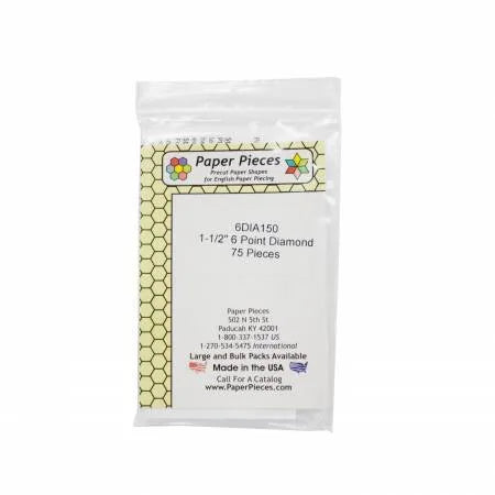 Paper Piece Diamond Pack 1-1/2in 75pc — Cottage Quilting Ltd.