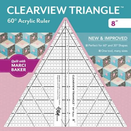 Clearview Triangle 60" 8in Ruler — Cottage Quilting Ltd.