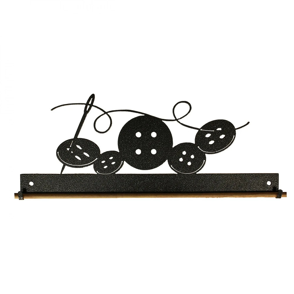 12in Buttons Fabric Holder Charcoal — Cottage Quilting Ltd.