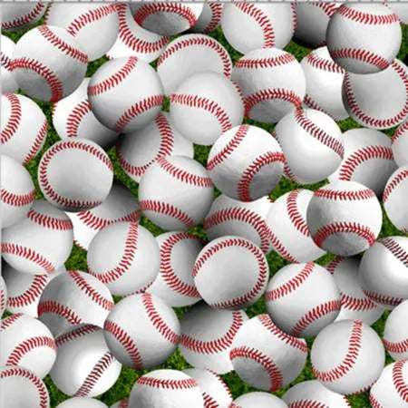 Game Day by Oasis Fabrics -  Baseballs — Cottage Quilting Ltd.