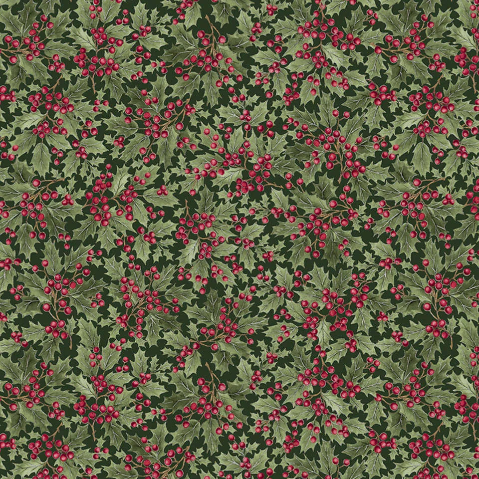 Timeless Treasures- A Very Merry Chirstmas- Holiday-CM-6961 - Holly — Cottage Quilting Ltd.